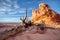 Dunes meet rocks, cycle of erosion in the Arizona Desert