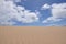 Dunes, sky, cloud from Fuerteventura.