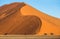 Dunes of the Sossusvlei. Beautiful shapes. Stunning light and color. Africa. Landscapes of Namibia.