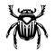 Dung beetle scarab icon.