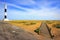 Dungeness lighthouse boardwalk Kent United Kingdom