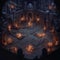 Dungeons intricate and mysterious dungeon mazes in an isometric view with shadowy corridors AI