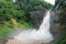 Dunhinda Waterfall in Sri Lanka on a Rainy Day