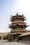 DUNHUANG,CHINA-MARCH 11: Mingyue Pavilion in the mingsha shan s