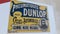 Dunlop brand logo and text sign on advertising car tyres retro vintage adv owned by