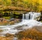 Dunloup Creek Falls With Fall Color