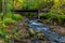 Dunloup Creek Passing Under Railroad Bridge