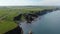 Dunluce Castle in North Ireland - aerial view