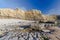 Dunraven Bay, or Southerndown beach, with limestone cliffs.