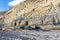 Dunraven Bay, or Southerndown beach, with limestone cliffs.