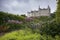 Dunrobin Castle, a stately home in the Scottish Highlands, on the North-Coast-500, on an overcast day