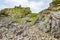 Dunscaith Castle ruins,built on a rocky outcrop,by the Loch,Isle of Skye,Scotland,UK