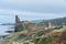 Dunure Castle on the cliff face South Ayrshire Scotland