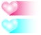 `Duo, social media icon in transparent heart style Vector style for graphic design in the concept of love.Double icons, bright col