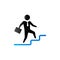 Duo Tone Icon - Businessman stairway