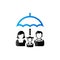 Duo Tone Icon - Family umbrella