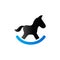 Duo Tone Icon - Rocking horse toy