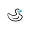 Duo Tone Icon - Rubber duck