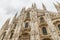 Duomo cathedral in Milan front view