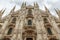 Duomo cathedral in Milan front view