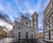 Duomo di Firenze Cathedral at dusk with the Baptistery of St.John in view, Florence, Italy, Europe, in front of white background