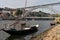 Duoro river at Porto, Portugal. Ribeira quarter and Luis I bridge