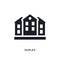 duplex isolated icon. simple element illustration from real estate concept icons. duplex editable logo sign symbol design on white