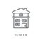 Duplex linear icon. Modern outline Duplex logo concept on white