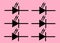 Duplicates of the electrical electronic symbol of a light emitting diode LED component pink rose backdrop