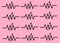 Duplicates of an electrical electronic symbol of a Variable Resistor component rose pink backdrop