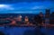 Duquesne Bridge of Pittsburg and downtown at night