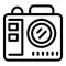 Durable camcorder icon outline vector. Go pro compact camera