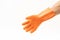 Durable gloves for peeling vegetable and cooking on white background