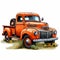 Durable pickup truck illustration