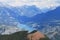 Durance River flowing in mountain landscape, Hautes-Alpes, France