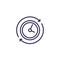 Duration line icon, time vector