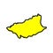 Durazno state map vector of Uruguay country