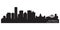 Durban South Africa skyline Detailed vector silhouette