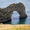 Durdle door from dorset coast path england