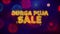 Durga Puja Sale Text on Colorful Ftirework Explosion Particles.