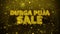 Durga Puja Sale Text on Golden Glitter Shine Particles Animation.