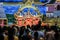 Durgapur, West Bengal, India. July 2018. Disciples and devotees crowding in front of idols of Jagannath Balaram Suvadra at Rath Ya