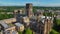 Durham Cathedral aerial view, Durham, England, UK