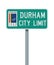 Durham City Limit road sign