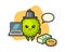 Durian cartoon as a hacker