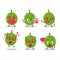 Durian cartoon character with love cute emoticon