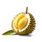 Durian Exotic fruit with pungent aroma, isolated on white, Ai Generated