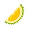 Durian fresh piece icon, flat style