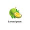 Durian fruits logo template design vector