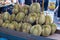 Durian King of fruit sale in market, Thailand Fruit